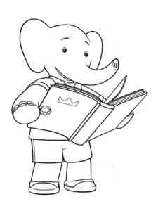 Arthur reading book coloring page