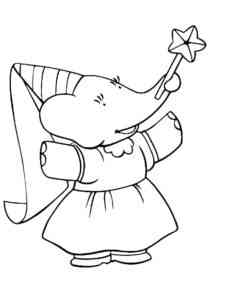 Isabelle in fairy costume coloring page