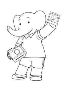 Arthur with camera coloring page