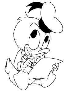 Baby Donald Duck coloring page