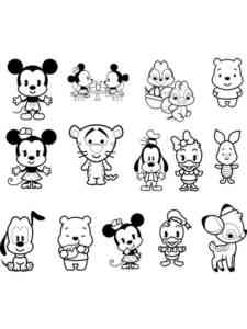 All Baby Disney Characters coloring page