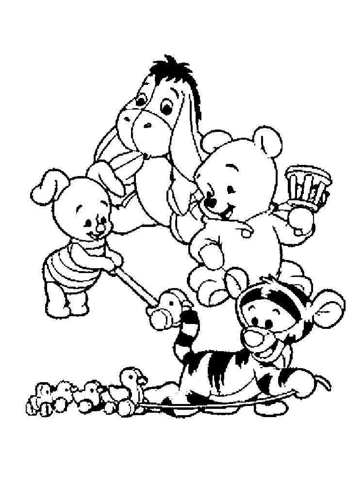 Babies Cartoon Winnie the Pooh coloring page