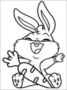 Baby Bugs Bunny with Carrot coloring page