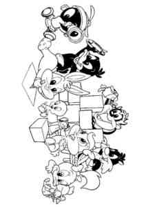 All Characters Babies Looney Tunes coloring page