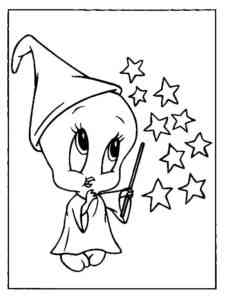 Baby Tweety Wizard coloring page