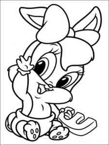 Baby Lola Bunny coloring page