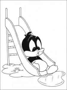Cute Baby Daffy Duck coloring page