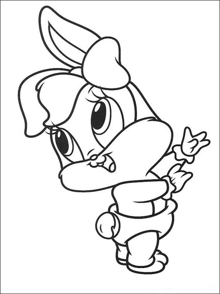 Cute Baby Lola Bunny coloring page