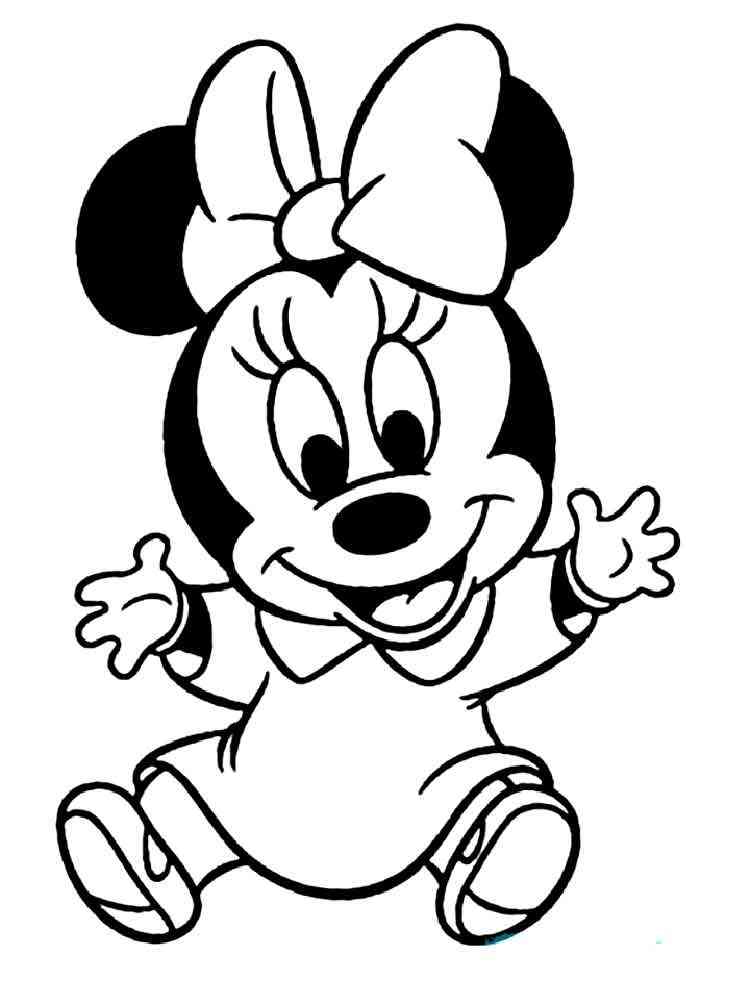 Happy Baby Minnie Mouse coloring page
