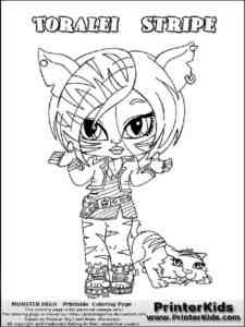 Baby Toralei Stripe coloring page