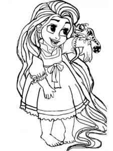 Baby Rapunzel coloring page