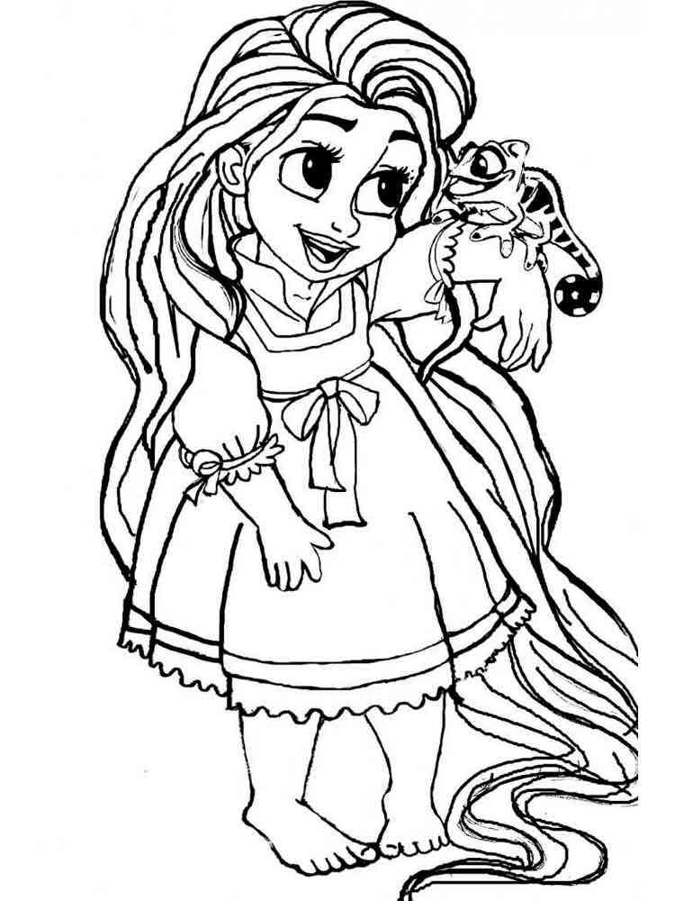 Baby Rapunzel coloring page