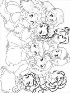 All Baby Princesses coloring page