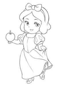 Baby Snow White coloring page