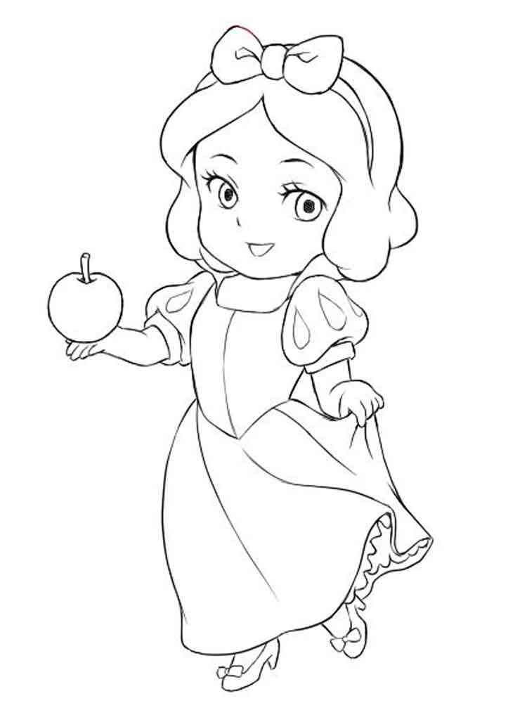 Baby Snow White coloring page