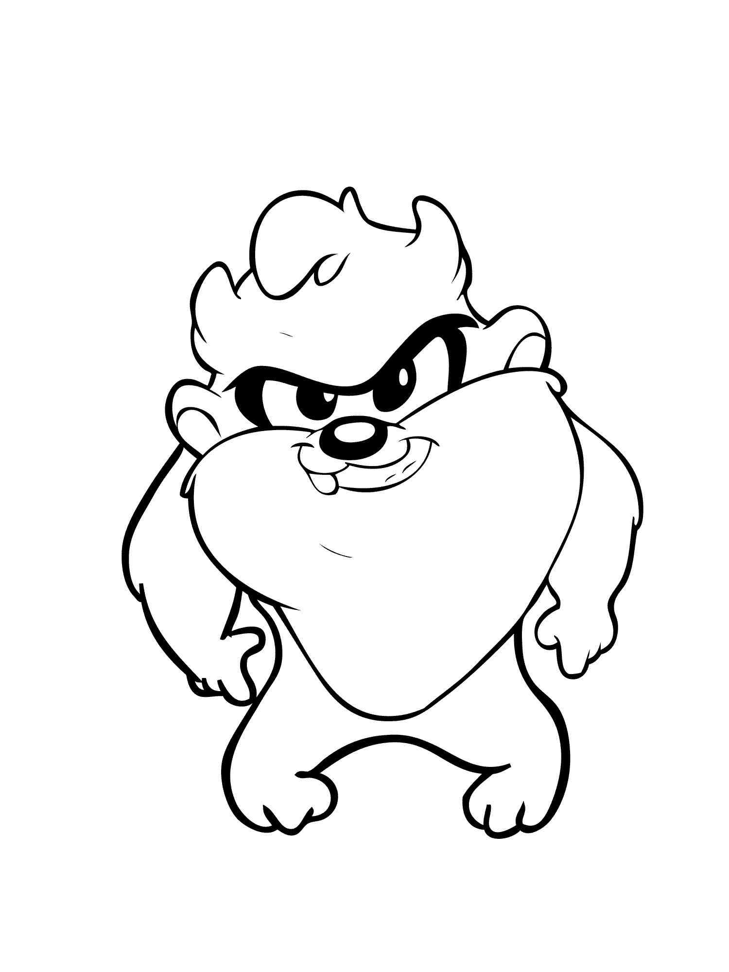 Angry Baby Taz coloring page