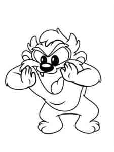 Funny Baby Taz coloring page