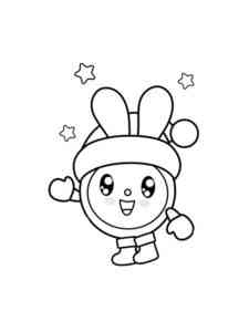 Krashy in the Santa hat coloring page