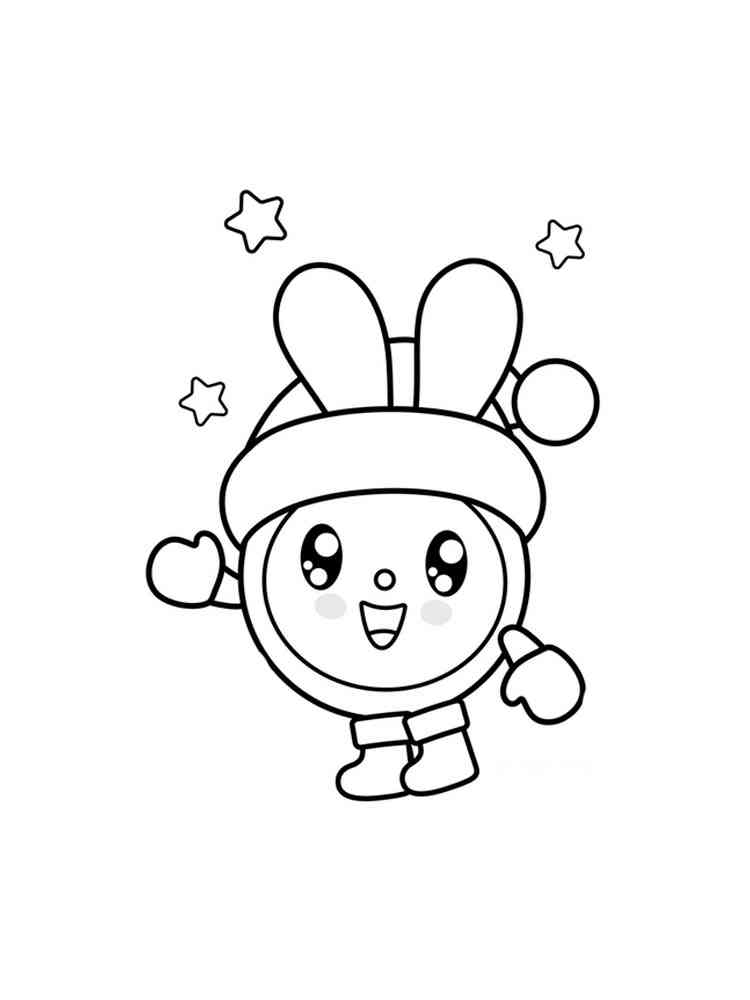 Krashy in the Santa hat coloring page
