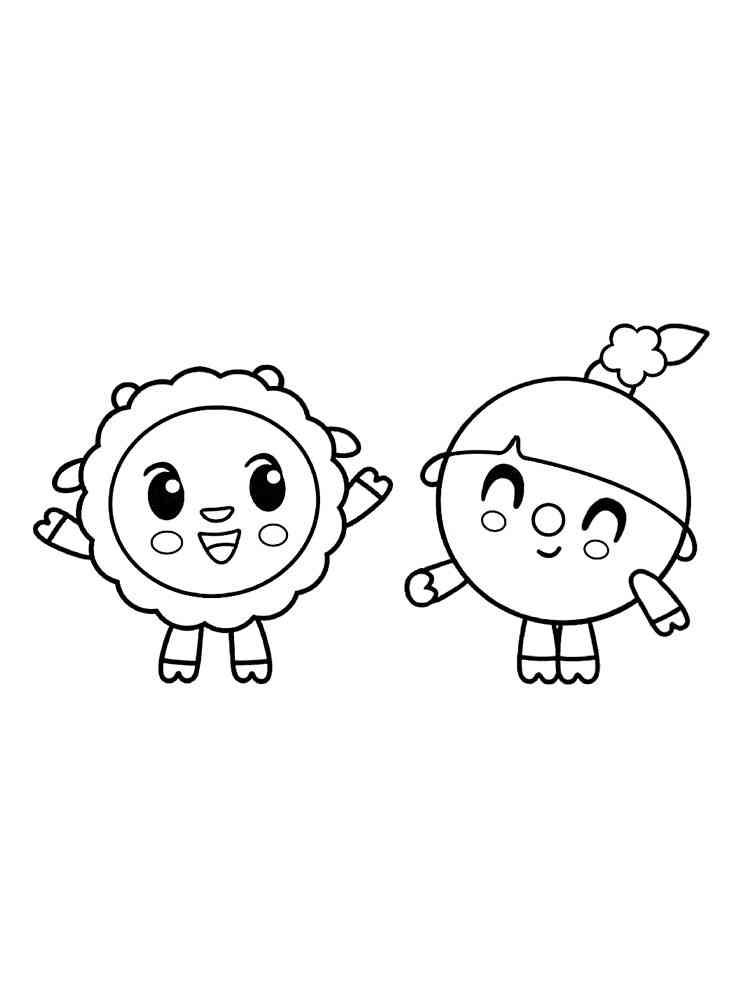 Wally and Rosy coloring page