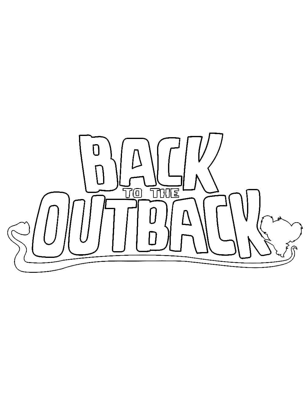 Logo Back to the Outback coloring page