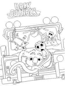 Cartoon Back to the Outback coloring page