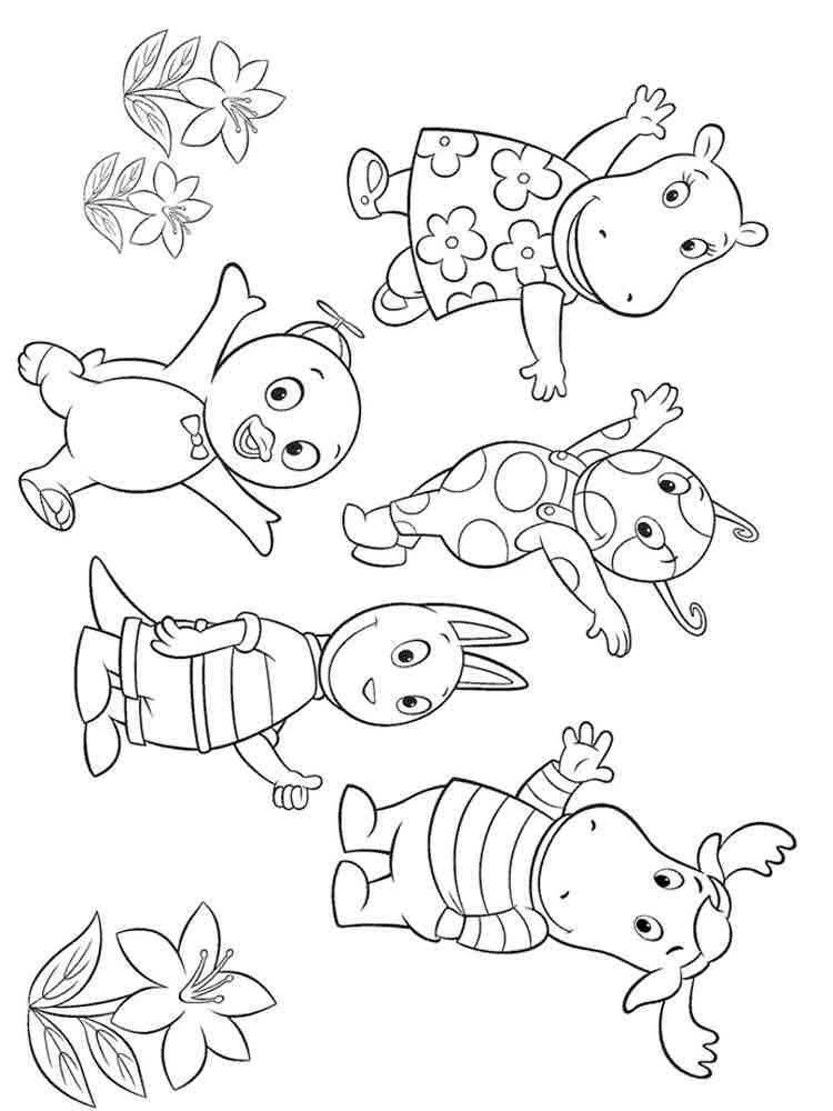 All Backyardigans characters coloring page
