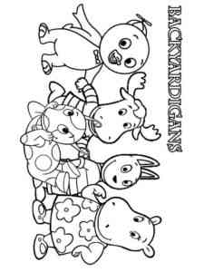 Backyardigans characters coloring page