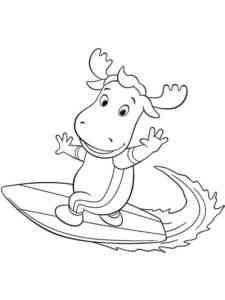 Tyrone on the surfboard coloring page