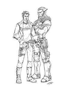 Game Borderlands coloring page