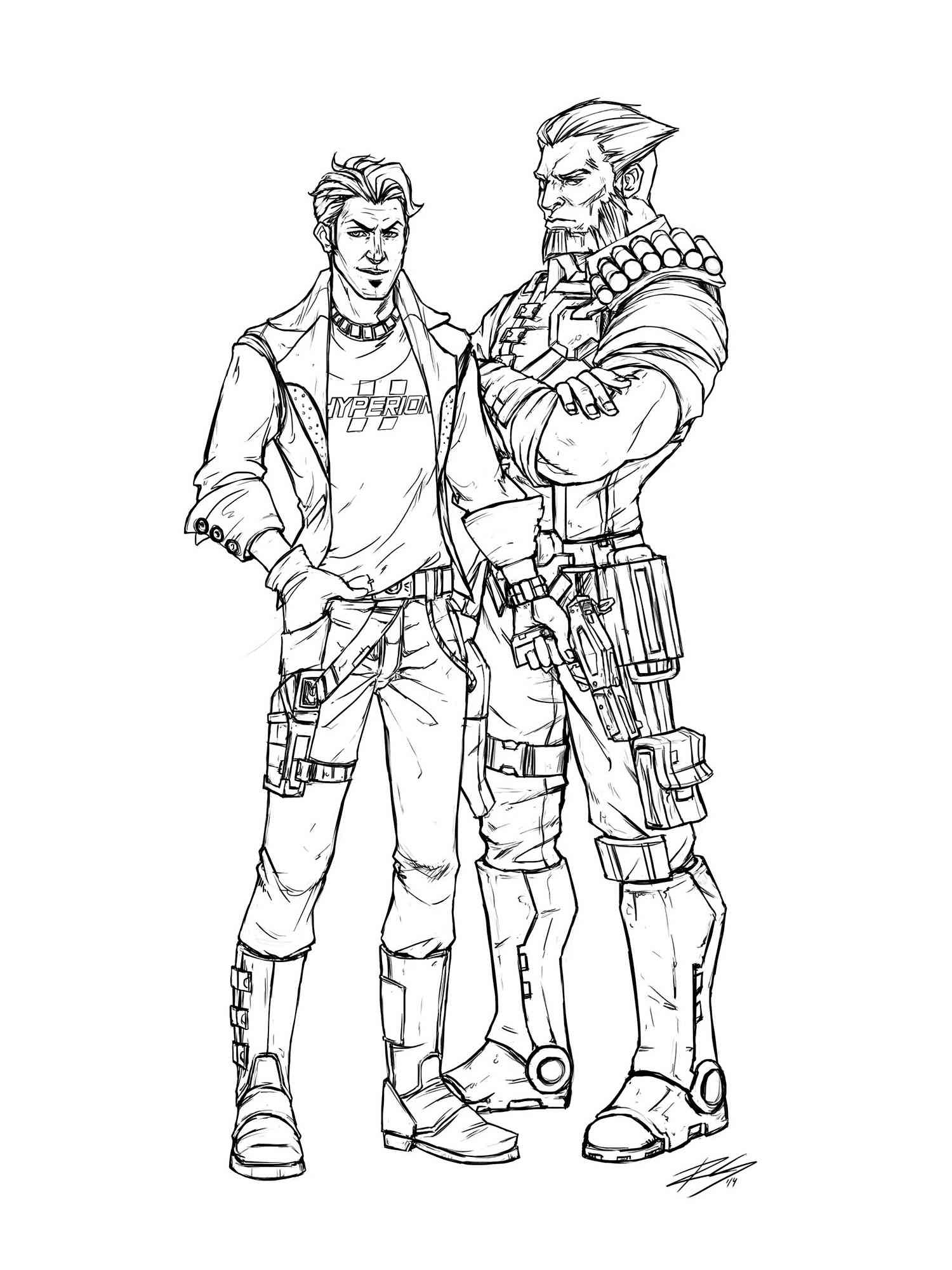 Game Borderlands coloring page