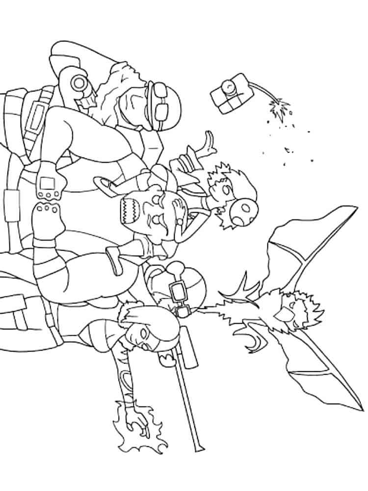 Borderlands Characters coloring page