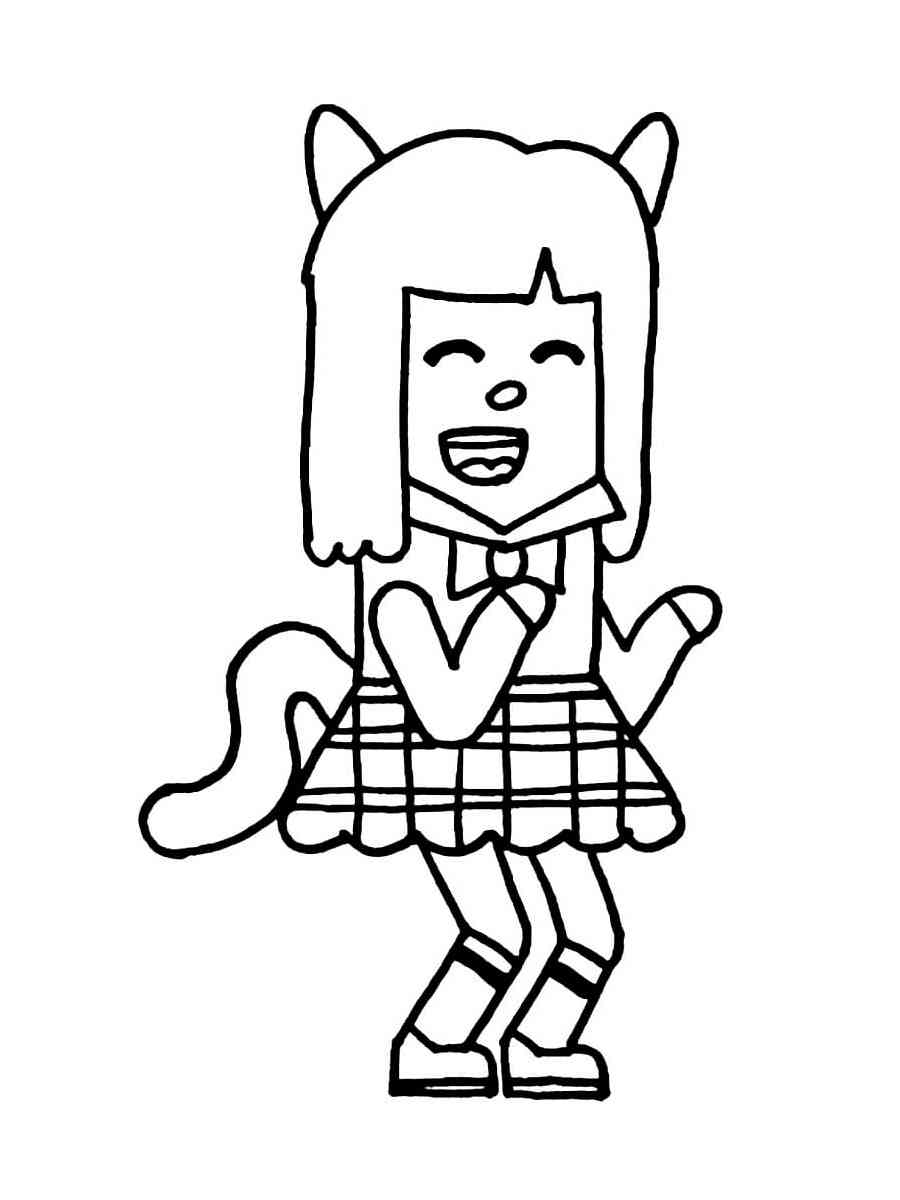 Neko Bowmasters coloring page