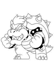 King Bowser coloring page