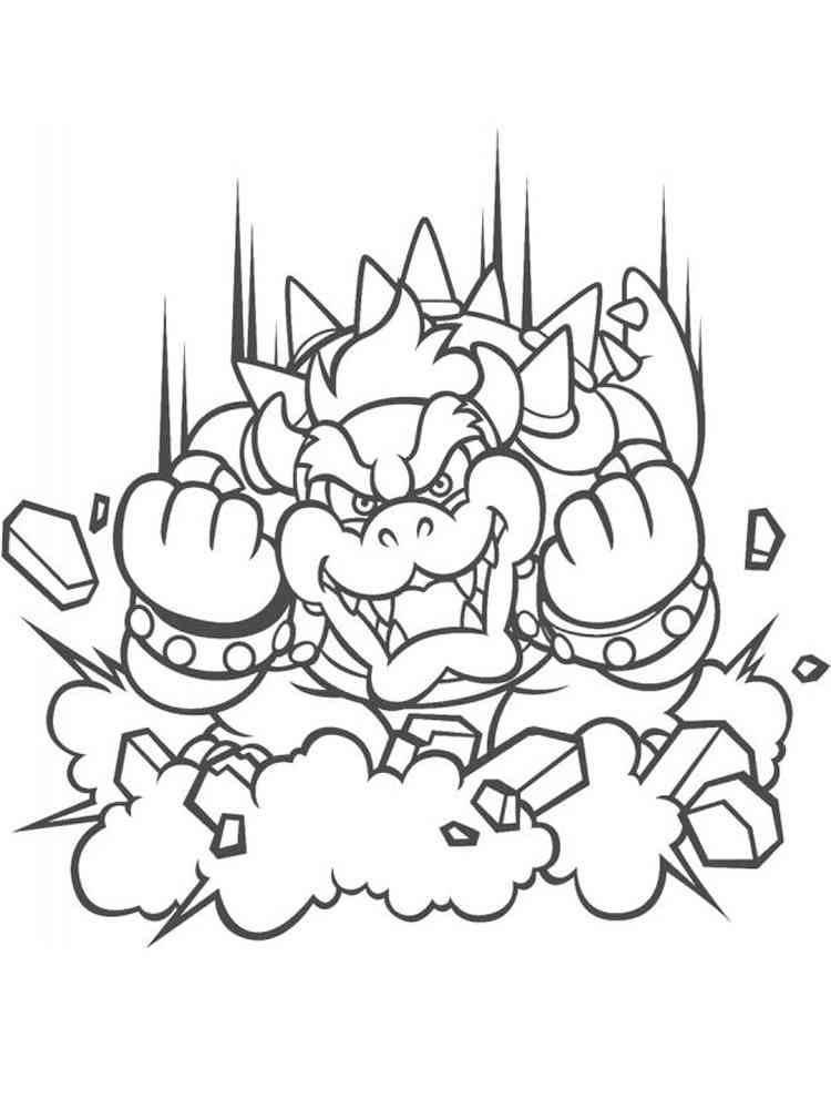 Strong Bowser coloring page