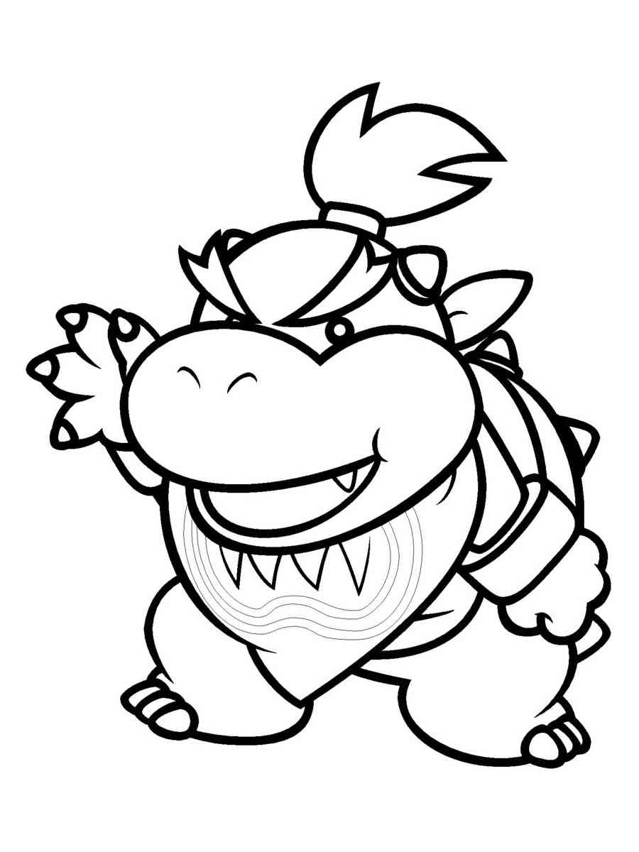 Cute Bowser coloring page