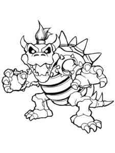 Scary Bowser coloring page