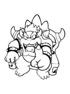 Bowser from Super Mario coloring page
