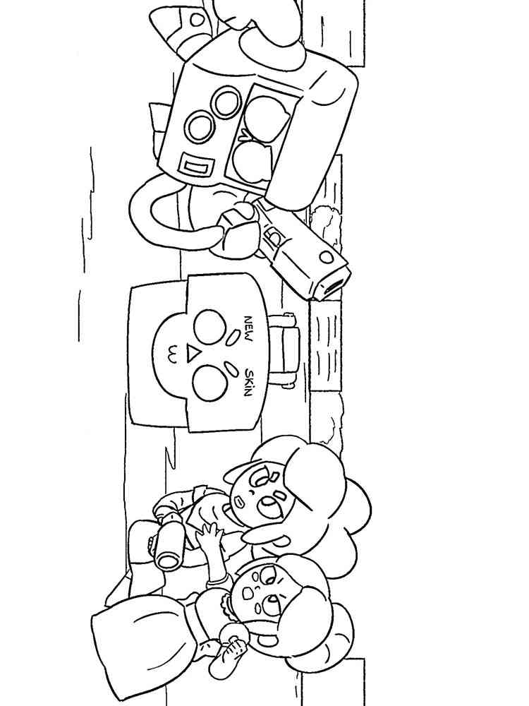 8-Bit vs. Piper and Shelly coloring page