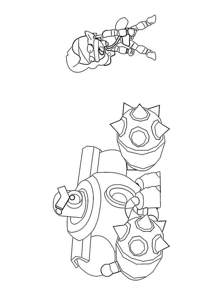 Emz and Brawler coloring page