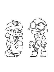 Jacky and Carl coloring page