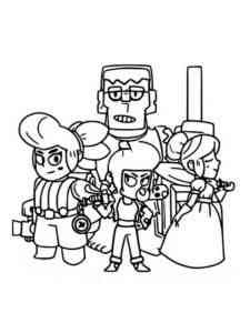 Brawl Stars Characters coloring page
