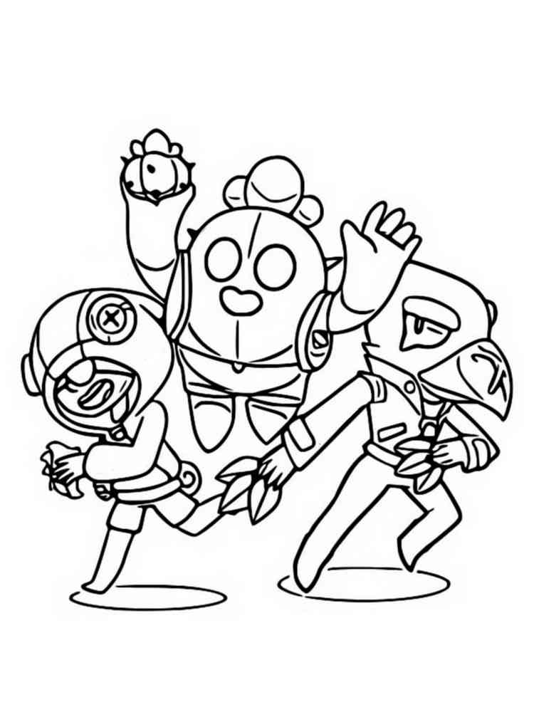 Leon, Spike and Crow coloring page