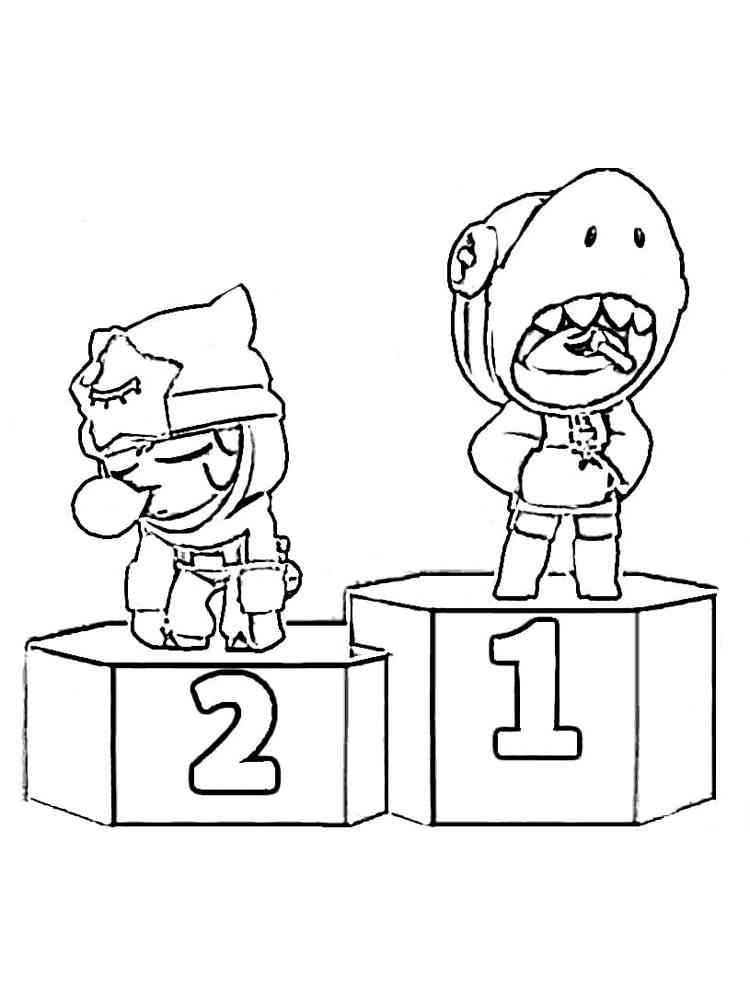 Leon and Sandy on the pedestal coloring page