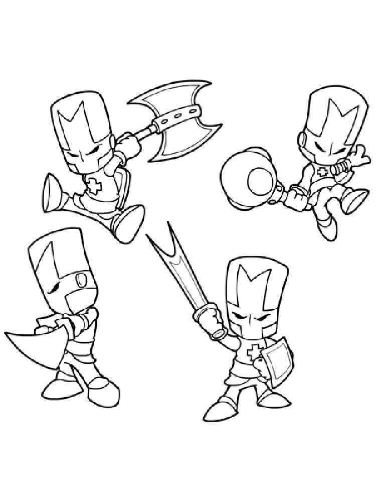 Castle Crashers Characters coloring page