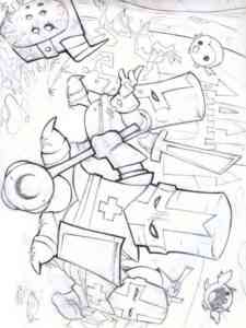 Knights Castle Crashers coloring page