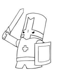 Blue Knight Castle Crashers coloring page