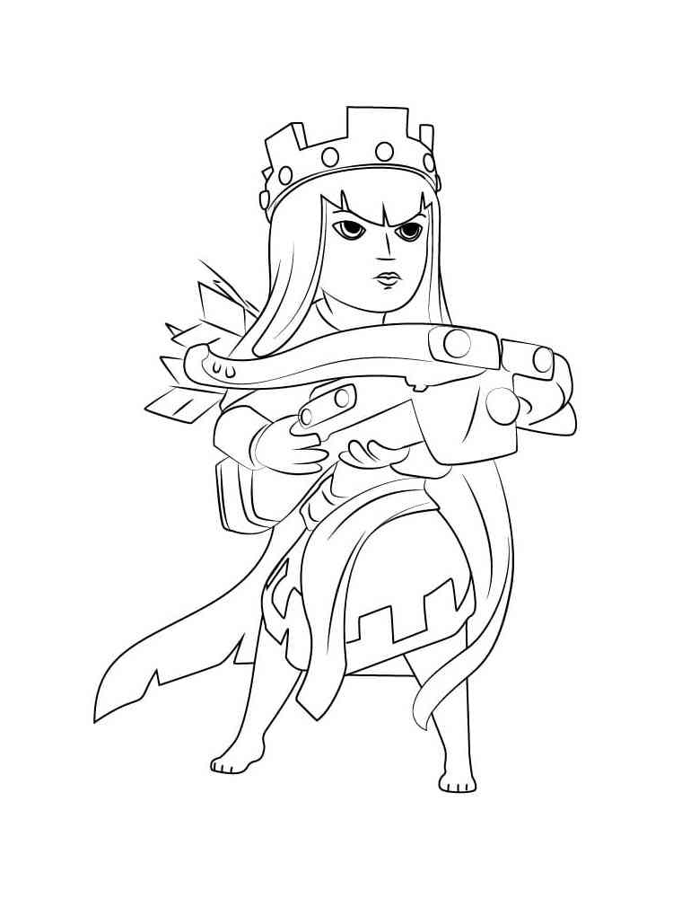 Archer Queen Clash Of Clans coloring page