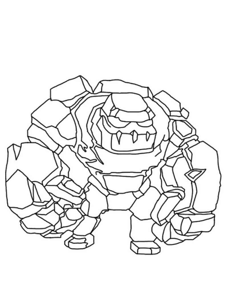 Golem Clash Of Clans coloring page