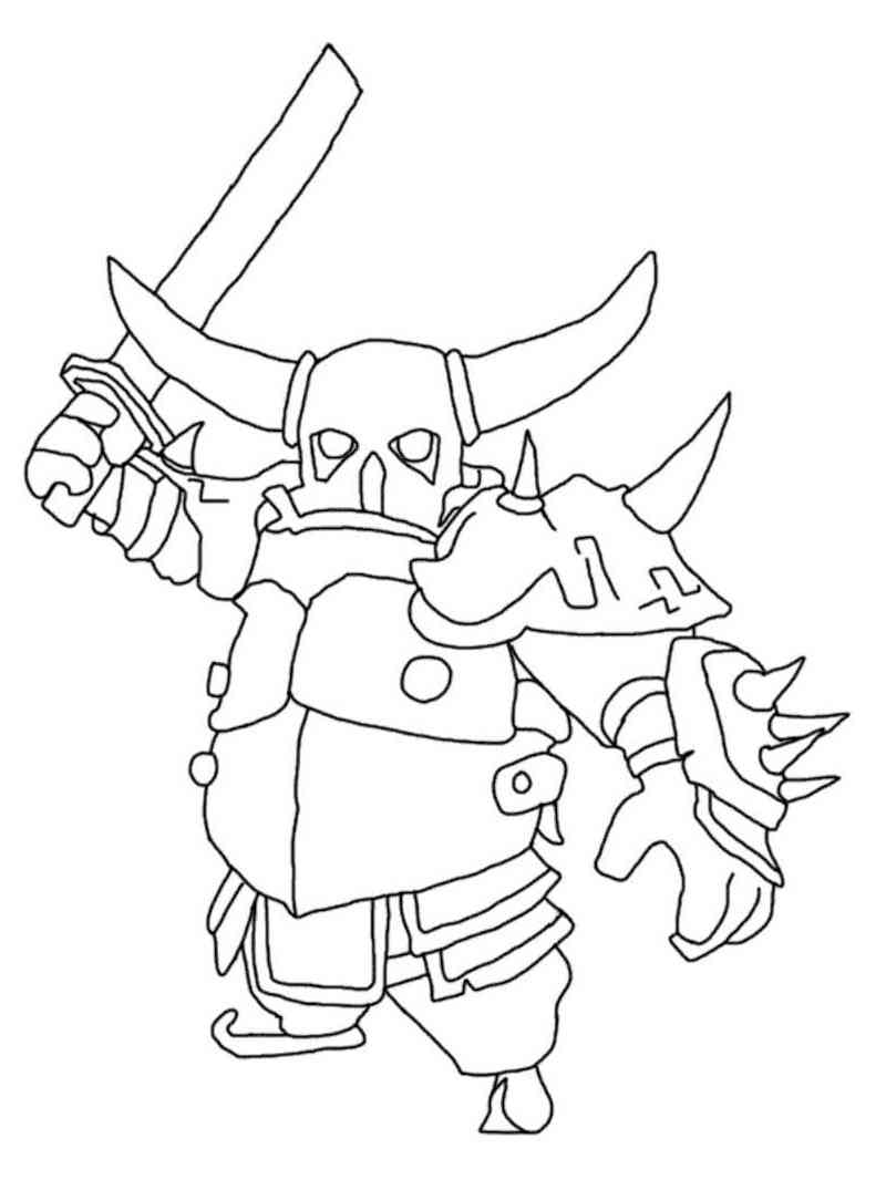 PEKKA Clash Of Clans coloring page